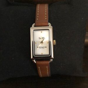 Coach watch- NEW with leather band.